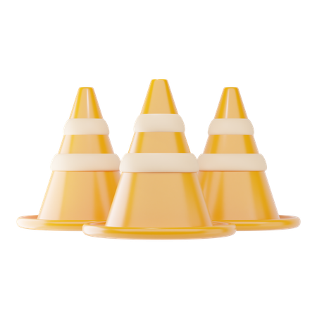Cono de trafico  3D Icon