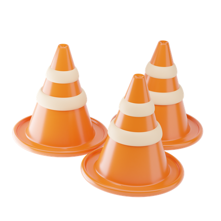 Cono de trafico  3D Icon