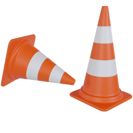 Cono de trafico  3D Icon