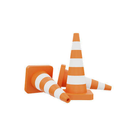 Cono de trafico  3D Illustration