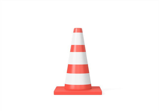 Cono de trafico  3D Icon