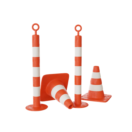 Cono de trafico  3D Icon