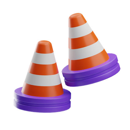 Cono de trafico  3D Icon