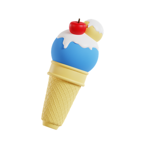 Helado de cono  3D Icon