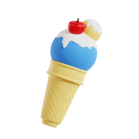 Helado de cono  3D Icon