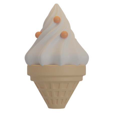 Helado de cono  3D Icon