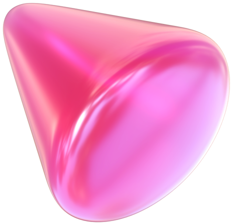 Cono rosa  3D Icon