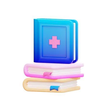 Conocimiento de libros médicos  3D Illustration