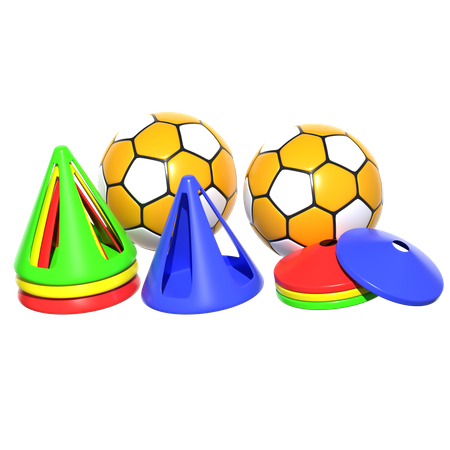 Conos de futbol  3D Icon