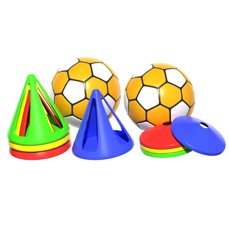 Conos de futbol  3D Icon