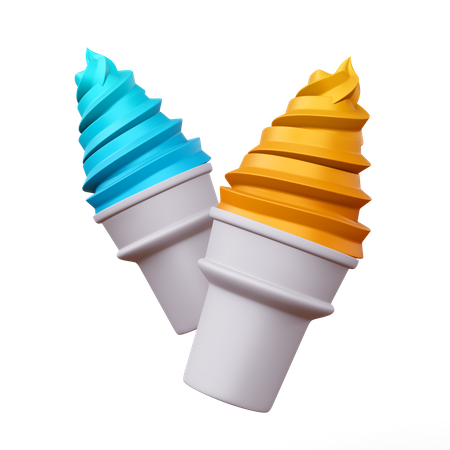 Conos de helado  3D Icon