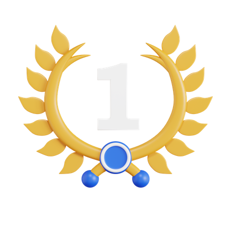 Conquista do primeiro lugar  3D Icon