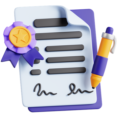 Conrtract  3D Icon
