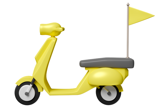 Scooter per la consegna  3D Illustration