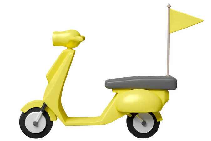 Scooter per la consegna  3D Illustration