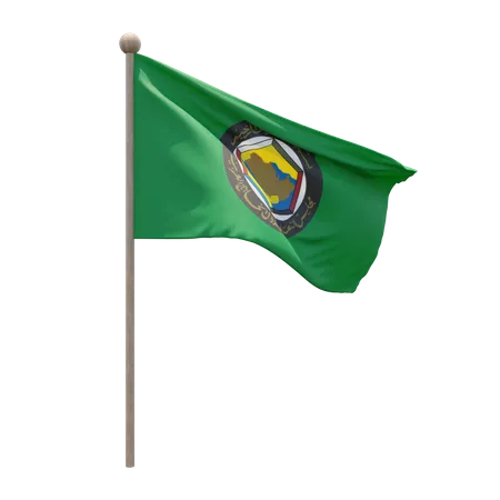 Mât de drapeau du Conseil de coopération du Golfe  3D Icon