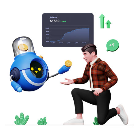 Conseiller en robots  3D Icon