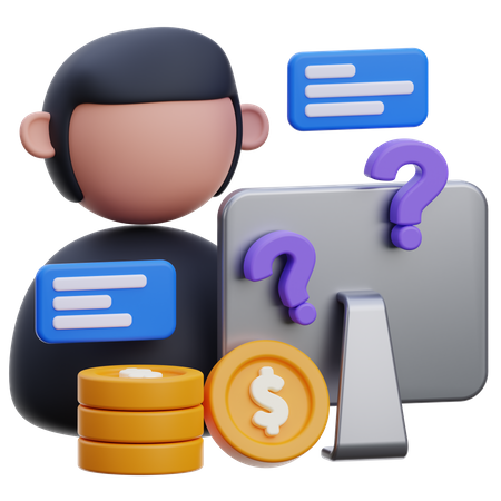 Conseiller financier virtuel  3D Icon