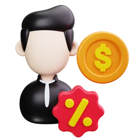 Consultant fiscal  3D Icon