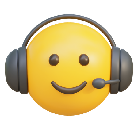 Conseiller portant un emoji de casque  3D Icon