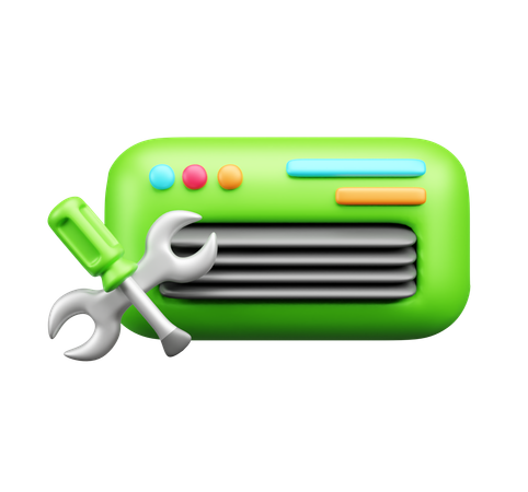 Conserto de ar condicionado  3D Icon