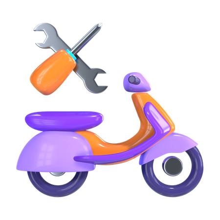 Conserto de motocicletas  3D Icon