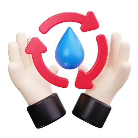 Conservation d'eau  3D Icon