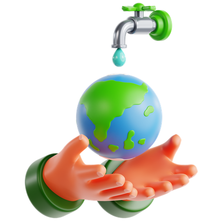 Conservation d'eau  3D Icon