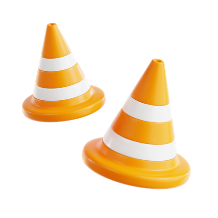 Cone de construção  3D Icon