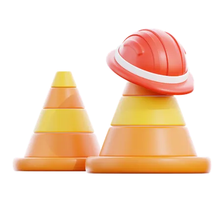 Cone de construção  3D Icon