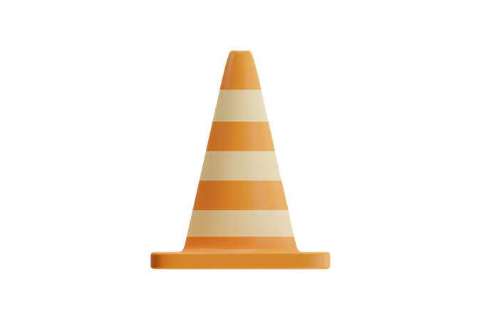 Cone de construção  3D Icon