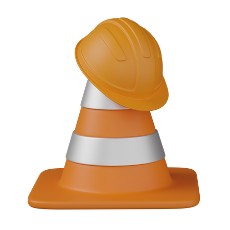 Cone de construção  3D Icon