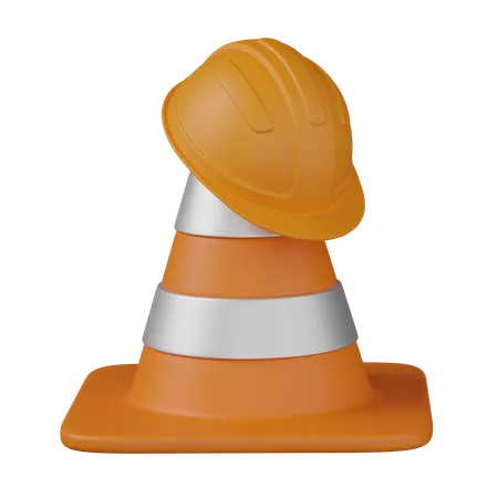 Cone de construção  3D Icon