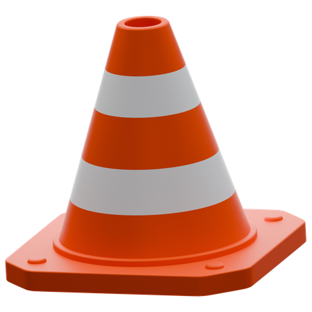 Cone de construção  3D Icon