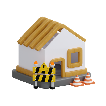 Construção de casa  3D Icon