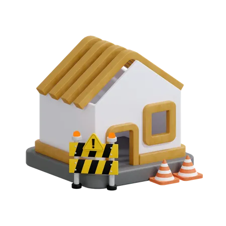 Construção de casa  3D Icon