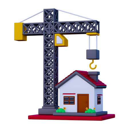 Construção de Casa  3D Icon