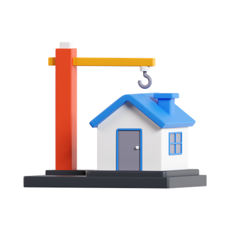 Construção de casa  3D Icon