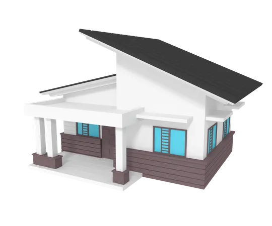 Construção de casas  3D Illustration