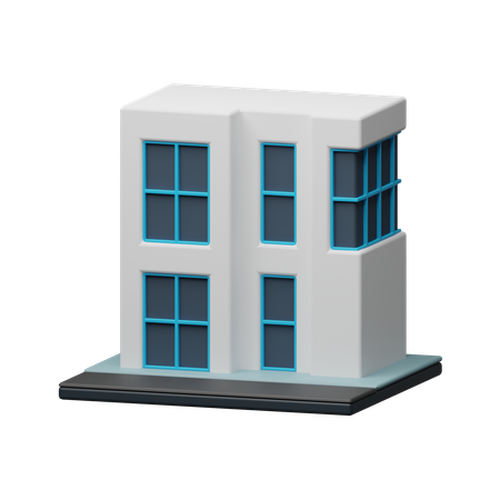 Construção de casa moderna  3D Icon