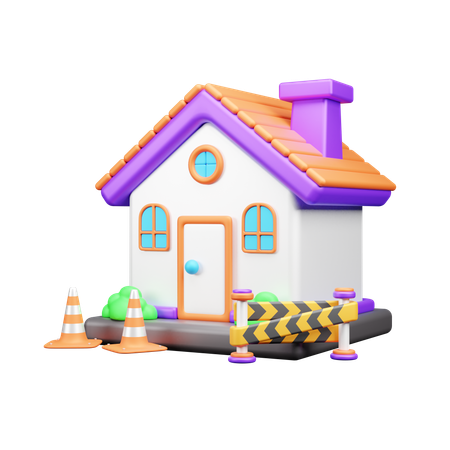 Construção de casa  3D Icon