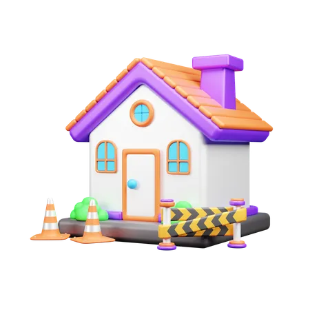 Construção de casa  3D Icon