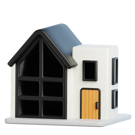 Construção de casas  3D Icon