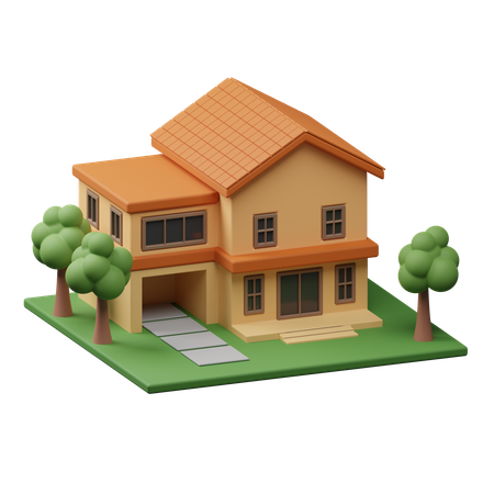 Construção de casas  3D Icon