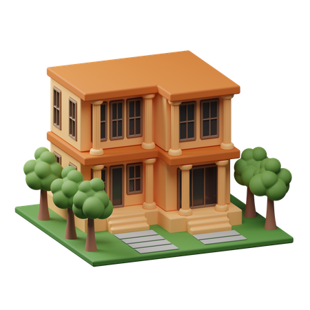 Construção de casas  3D Icon