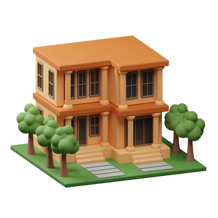 Construção de casas  3D Icon