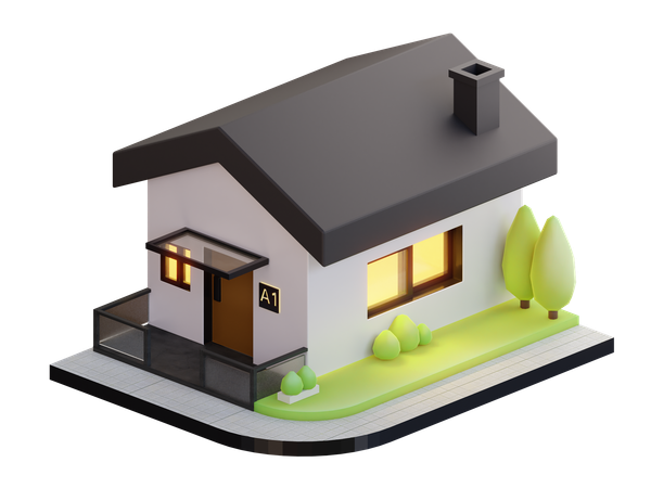 Construção de casas  3D Icon