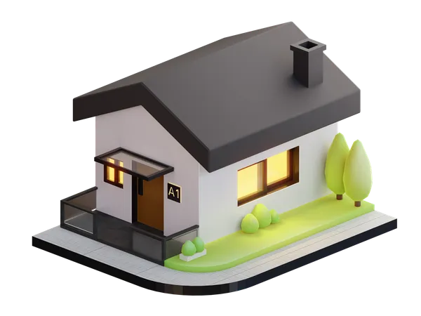 Construção de casas  3D Icon