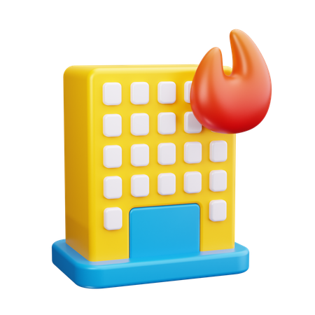 Construção de fogo  3D Icon