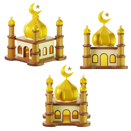 Construção de mesquita  3D Icon